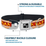 Dog Bone Seatbelt Buckle Collar - Hot Dog w/Mustard & Ketchup Vivid