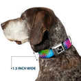 Load image into Gallery viewer, Dog Bone Seatbelt Buckle Collar - Halftone Dots Light Blue/Blues/Greens/Pinks