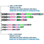 Dog Bone Seatbelt Buckle Collar - Icons & Patterns 1