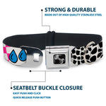 Dog Bone Seatbelt Buckle Collar - Icons & Patterns 1
