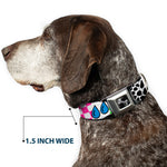 Dog Bone Seatbelt Buckle Collar - Icons & Patterns 1