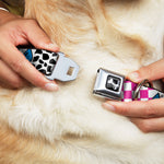 Dog Bone Seatbelt Buckle Collar - Icons & Patterns 1