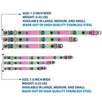 Dog Bone Seatbelt Buckle Collar - Icons & Patterns 2