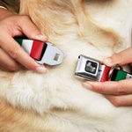 Dog Bone Seatbelt Buckle Collar - Italy Flags