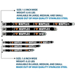 Dog Bone Seatbelt Buckle Collar - I Heart Waffles Text