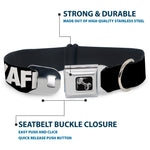 Dog Bone Seatbelt Buckle Collar - I Heart Waffles Text