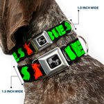 Dog Bone Seatbelt Buckle Collar - I Heart Zombies