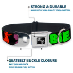 Dog Bone Seatbelt Buckle Collar - I Heart Zombies