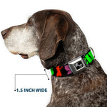 Dog Bone Seatbelt Buckle Collar - I Heart Zombies