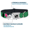 Load image into Gallery viewer, Dog Bone Seatbelt Buckle Collar - I "Heart" PANDAS Green/White/Black/Pink