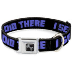 Dog Bone Seatbelt Buckle Collar - I SEE WHAT YOU DID THERE Weathered Black/Purple