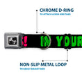 Load image into Gallery viewer, Dog Bone Black/Silver Seatbelt Buckle Collar - IN YOUR DREAMS! Black/Pink/Green/Yellow