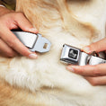 Load image into Gallery viewer, Dog Bone Seatbelt Buckle Collar - I "HEART" ZOMBIES Black/Green/Red Splatter