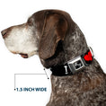 Load image into Gallery viewer, Dog Bone Seatbelt Buckle Collar - I "Heart" ZOMBIES Bloody Splatter Black/White/Red
