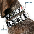 Load image into Gallery viewer, Dog Bone Seatbelt Buckle Collar - I "Heart" BACON White/Black/Bacon