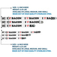 Load image into Gallery viewer, Dog Bone Seatbelt Buckle Collar - I "Heart" BACON White/Black/Bacon