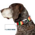 Load image into Gallery viewer, Dog Bone Black/Silver Seatbelt Buckle Collar - Italy Flag Continuous Vintage