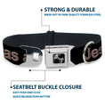 Load image into Gallery viewer, Buckle-Down Seatbelt Buckle Dog Collar - JESUS WAS A JEW Black/Gray