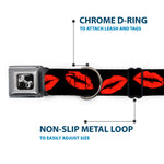 Dog Bone Seatbelt Buckle Collar - Kisses