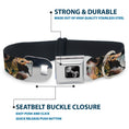 Load image into Gallery viewer, Dog Bone Seatbelt Buckle Collar - Kitten Faces Scattered Black