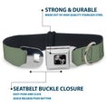 Load image into Gallery viewer, Dog Bone Seatbelt Buckle Collar - Khaki Green