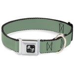 Dog Bone Seatbelt Buckle Collar - Khaki Green
