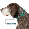 Load image into Gallery viewer, Dog Bone Seatbelt Buckle Collar - Kaleidoscope Balls Turquoise/Brown
