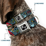 Dog Bone Seatbelt Buckle Collar - Live Hard Die Young Gray