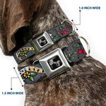 Dog Bone Seatbelt Buckle Collar - Lucky Gray