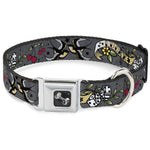Dog Bone Seatbelt Buckle Collar - Lucky Gray