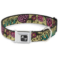 Load image into Gallery viewer, Dog Bone Seatbelt Buckle Collar - Love Kills Tan