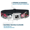 Load image into Gallery viewer, Dog Bone Seatbelt Buckle Collar - Love Love Gray
