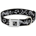 Load image into Gallery viewer, Dog Bone Seatbelt Buckle Collar - Lucky Black/White