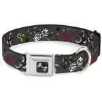 Dog Bone Seatbelt Buckle Collar - Lucky CLOSE-UP Gray