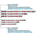 Dog Bone Seatbelt Buckle Collar - Lollipop Hearts White