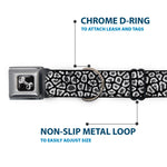 Dog Bone Seatbelt Buckle Collar - Leopard Black