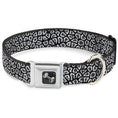 Load image into Gallery viewer, Dog Bone Seatbelt Buckle Collar - Leopard Black