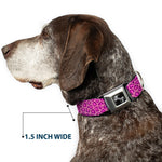 Dog Bone Seatbelt Buckle Collar - Leopard Baby Pink