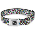 Load image into Gallery viewer, Dog Bone Seatbelt Buckle Collar - Leopard White/Multi Color