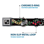 Dog Bone Seatbelt Buckle Collar - Lucky Black