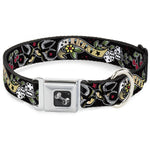 Dog Bone Seatbelt Buckle Collar - Lucky Black