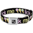 Load image into Gallery viewer, Buckle-Down Seatbelt Buckle Dog Collar - LICK ME Ice Cream Cones