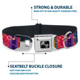 Load image into Gallery viewer, Dog Bone Seatbelt Buckle Collar - Lines Weathered Reds/Purples