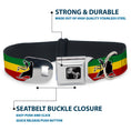 Load image into Gallery viewer, Dog Bone Seatbelt Buckle Collar - Lion of Zion Repeat