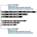 Dog Bone Seatbelt Buckle Collar - LOS F*CKIN' ANGELES Mustache Black/White/Pink