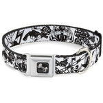 Dog Bone Seatbelt Buckle Collar - Madness White/Black
