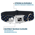 Load image into Gallery viewer, Dog Bone Seatbelt Buckle Collar - Mini Polka Dots Black/Blue/Gray