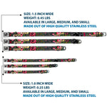 Dog Bone Seatbelt Buckle Collar - Mom & Dad Gray