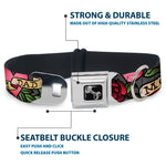 Dog Bone Seatbelt Buckle Collar - Mom & Dad Gray