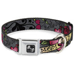 Dog Bone Seatbelt Buckle Collar - Mom & Dad Gray